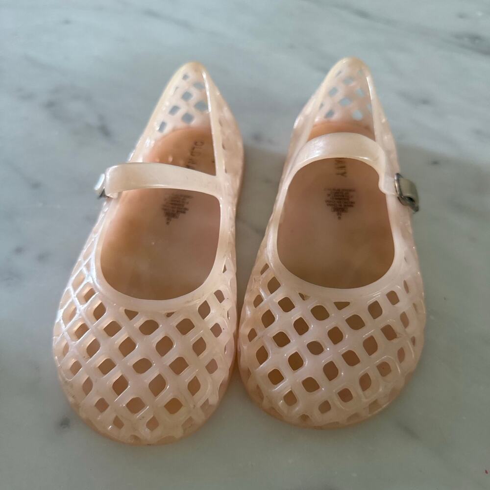 Old Navy Toddler Light Pink Mary Jane Jelly Flats SZ 9